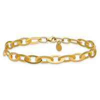 Load image into Gallery viewer, 14K Polished Fancy Oval Link Bracelet
