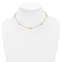 Load image into Gallery viewer, 14K Polished and Dia-cut Oval Station with 2in ext. Necklace
