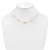 Load image into Gallery viewer, 14K Polished Fancy Oval Station with 2in ext. Necklace
