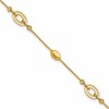 14K Polished Fancy Oval Station Bracelet