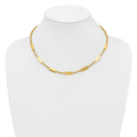 Load image into Gallery viewer, 14K Polished Bar Station Necklace
