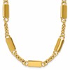 14K Polished Bar Station Necklace