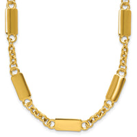 Load image into Gallery viewer, 14K Polished Bar Station Necklace
