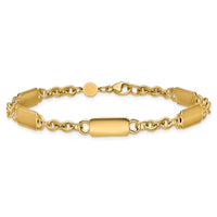 Load image into Gallery viewer, 14K Polished Bar Station Bracelet
