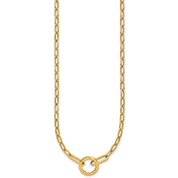 Load image into Gallery viewer, 14K Polished Paperclip with Circle Ring Clasp Necklace
