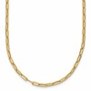 14K Polished Paperclip Necklace