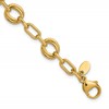 14K Polished and Textured Fancy Link Bracelet