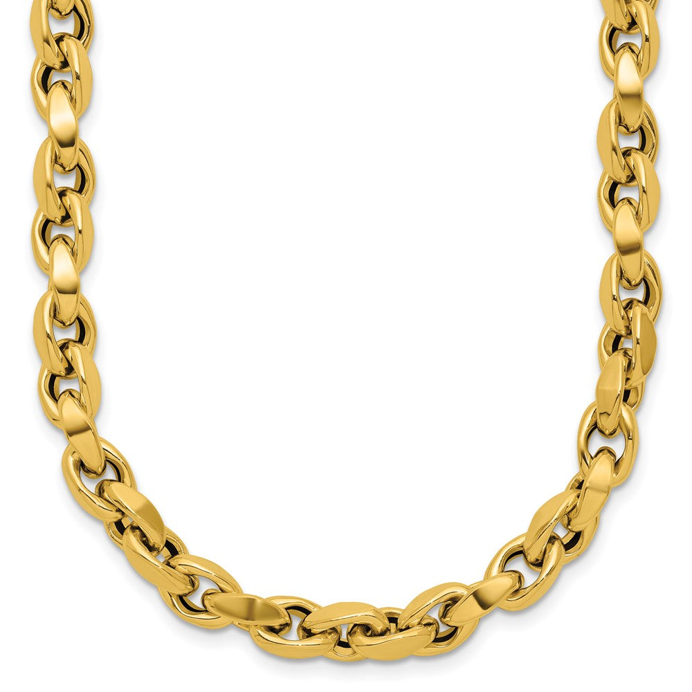 14K Polished Fancy Link Necklace
