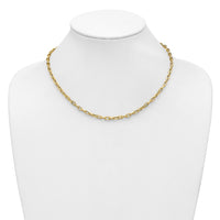 Load image into Gallery viewer, 14K Polished Textured Fancy Link Necklace
