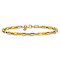 Load image into Gallery viewer, 14K Polished Textured Fancy Link Bracelet
