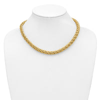 Load image into Gallery viewer, 14K Polished and Textured Fancy Link Necklace
