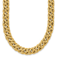 Load image into Gallery viewer, 14K Polished and Textured Fancy Link Necklace
