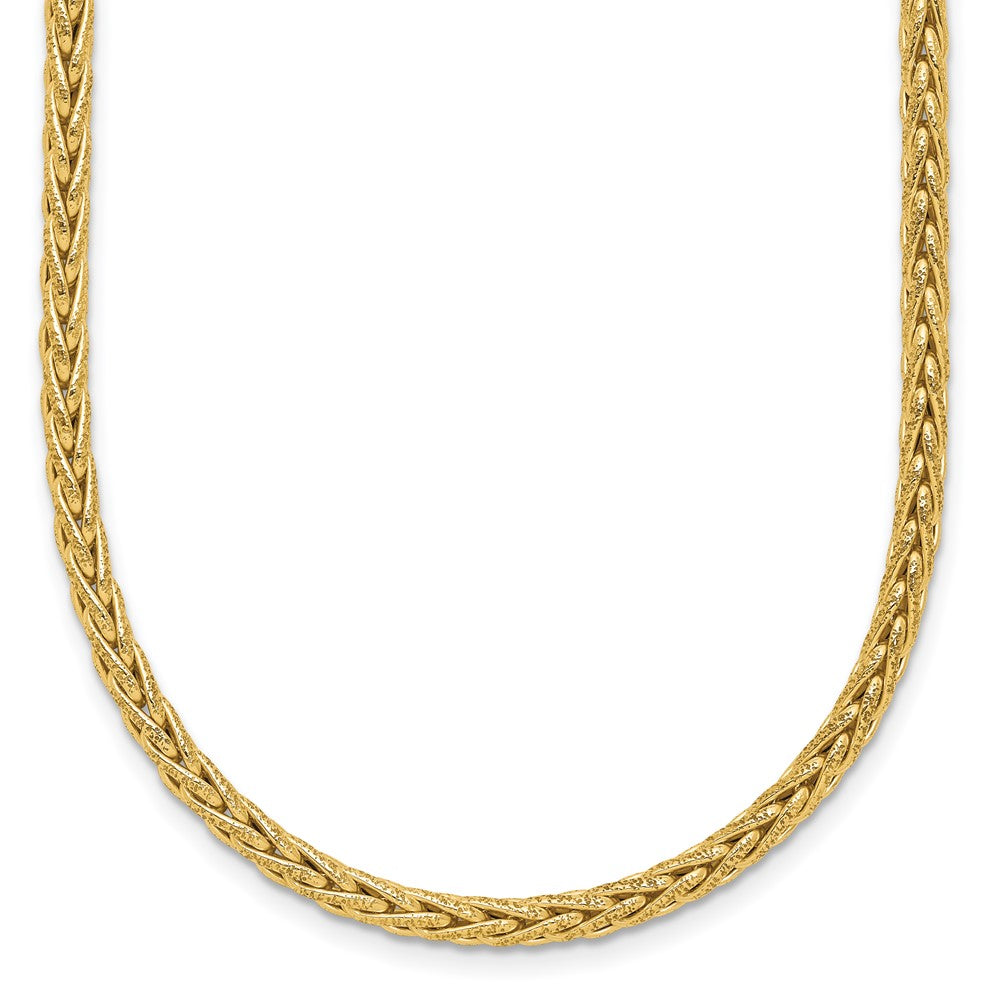 14K Polished and Textured Fancy Link Necklace
