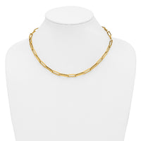 Load image into Gallery viewer, 14K Polished Paperclip Link Necklace
