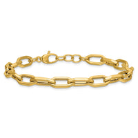 Load image into Gallery viewer, 14K Polished Fancy Link with .5in ext. Bracelet
