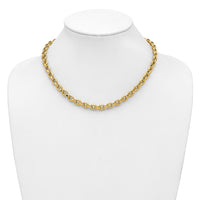 Load image into Gallery viewer, 14K Polished and Twisted Fancy Link Necklace
