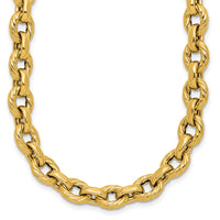 Load image into Gallery viewer, 14K Polished and Twisted Fancy Link Necklace

