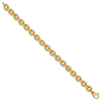 Load image into Gallery viewer, 14K Polished and Twisted Fancy Link Bracelet
