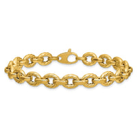 Load image into Gallery viewer, 14K Polished and Twisted Fancy Link Bracelet
