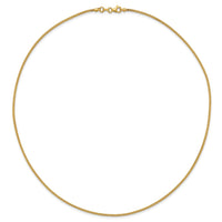 Load image into Gallery viewer, 14K 1.2mm Round Satin Omega Wire Necklace
