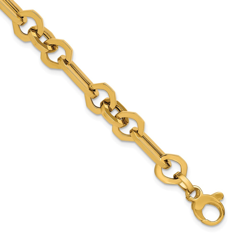 14K Polished Fancy Link Bracelet