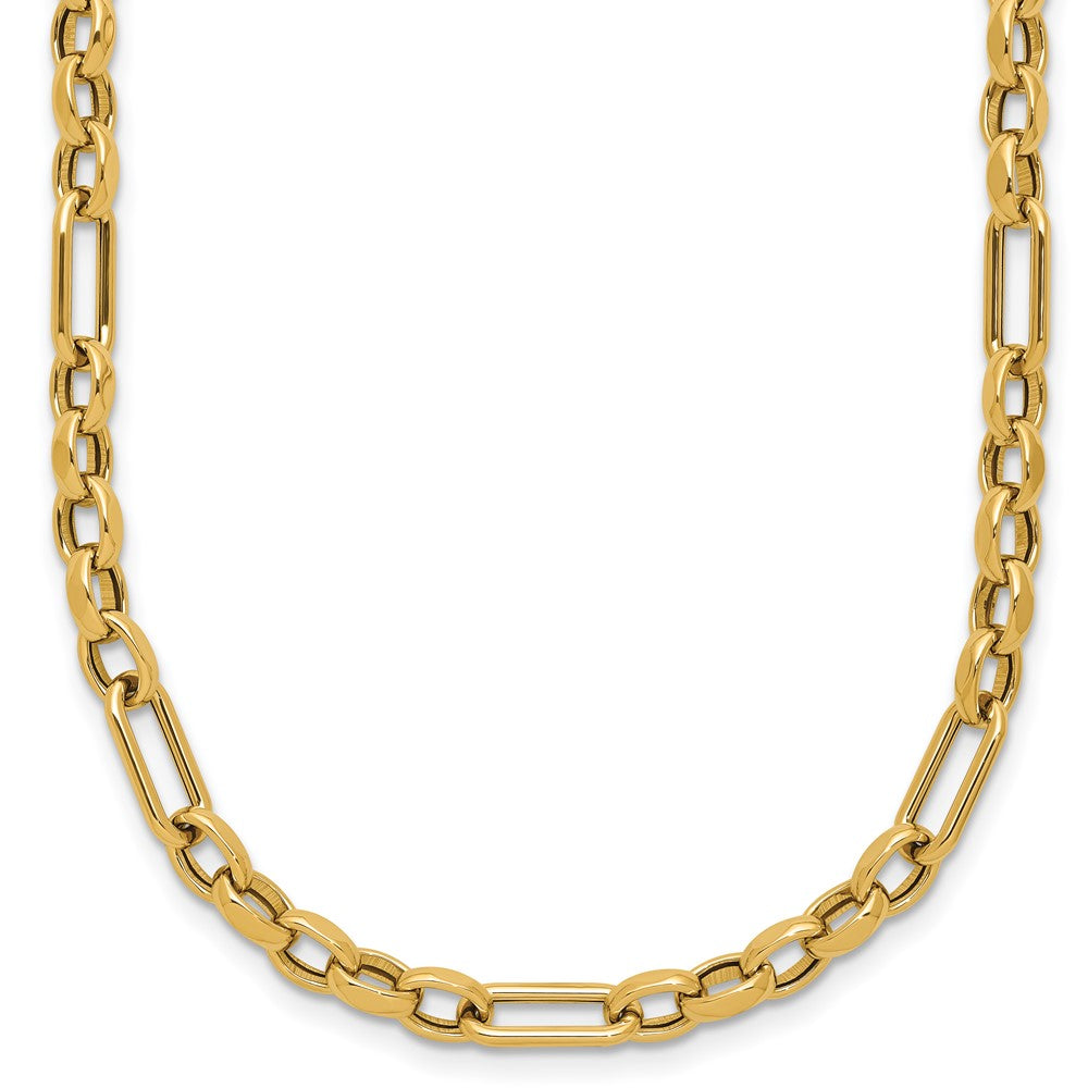 14K Polished Fancy Link Necklace