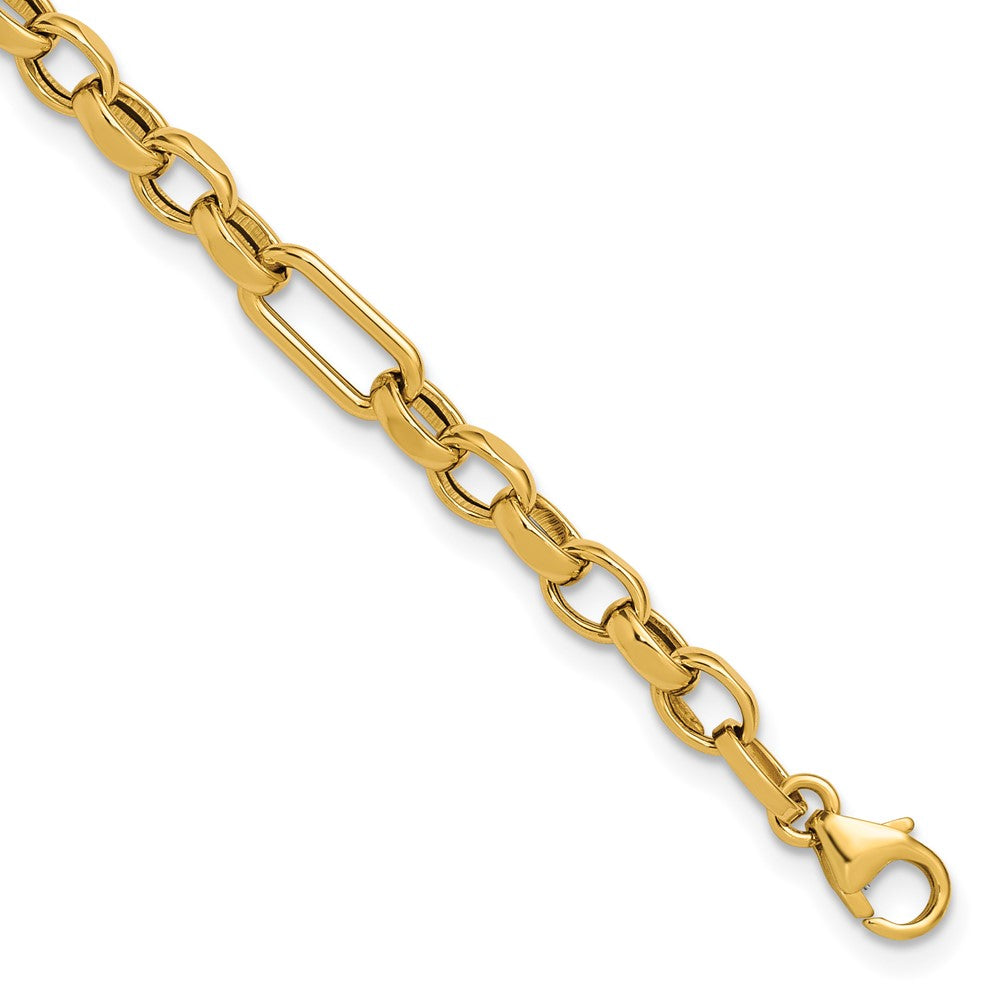 14K Polished Fancy Link Bracelet