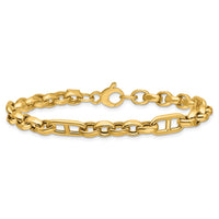 Load image into Gallery viewer, 14K Polished Fancy Link Bracelet
