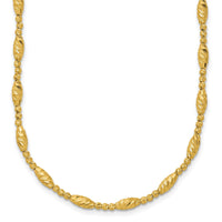 Load image into Gallery viewer, 14K Polished and Diamond-cut Beaded Fancy Necklace
