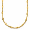 14K Polished and Diamond-cut Beaded Fancy Necklace