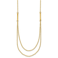 Load image into Gallery viewer, 14k Polished Double Layer Fancy Necklace
