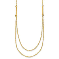 Load image into Gallery viewer, 14k Polished Double Layer Fancy Necklace

