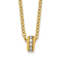 Load image into Gallery viewer, 14K w/White Rhodium Polished Circle Pendant Necklace
