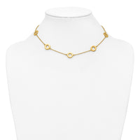 Load image into Gallery viewer, 14K Polished Circle Station with 2in Ext. Necklace
