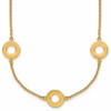 14K Polished Circle Station with 2in Ext. Necklace