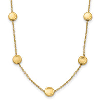 Load image into Gallery viewer, 14K Polished and Satin Beaded Necklace
