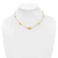 Load image into Gallery viewer, 14K Polished Oval Textured w/.2in Ext. Fancy Necklace
