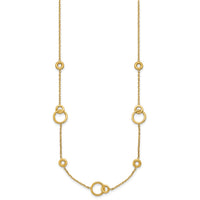 Load image into Gallery viewer, 14K Polished Circle Station w/2in Ext. Necklace
