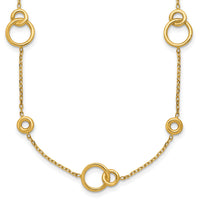 Load image into Gallery viewer, 14K Polished Circle Station w/2in Ext. Necklace
