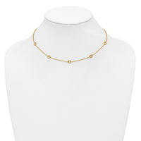 Load image into Gallery viewer, 14K Polished Circle Station w/2in Ext. Necklace

