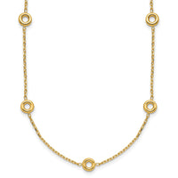 Load image into Gallery viewer, 14K Polished Circle Station w/2in Ext. Necklace
