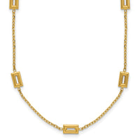 Load image into Gallery viewer, 14K Polished Rectangle Station w/2in Ext. Necklace
