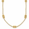 14K Polished Rectangle Station w/2in Ext. Necklace