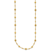 Load image into Gallery viewer, 14K Polished Dia-cut Beaded w/ 2in ext. Necklace
