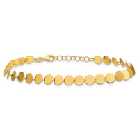 Load image into Gallery viewer, 14K Polished Fancy Circle Disc w/1in ext. Bracelet
