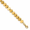 14K Polished Fancy Circle Disc w/1in ext. Bracelet