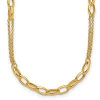 Load image into Gallery viewer, 14K Polished Fancy Oval Link Necklace
