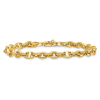 Load image into Gallery viewer, 14K Polished Fancy Link Bracelet

