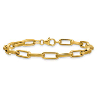 Load image into Gallery viewer, 14K Polished Fancy Paperclip Bracelet

