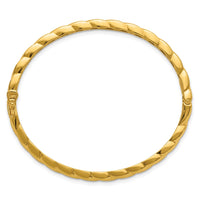 Load image into Gallery viewer, 14K Polished Grooved Hinged Bangle
